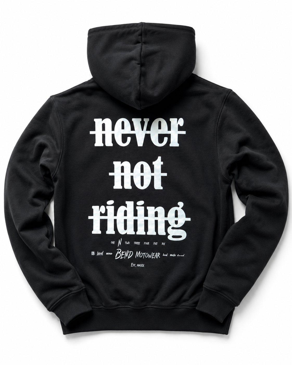 Never Not Riding Hoodie Black