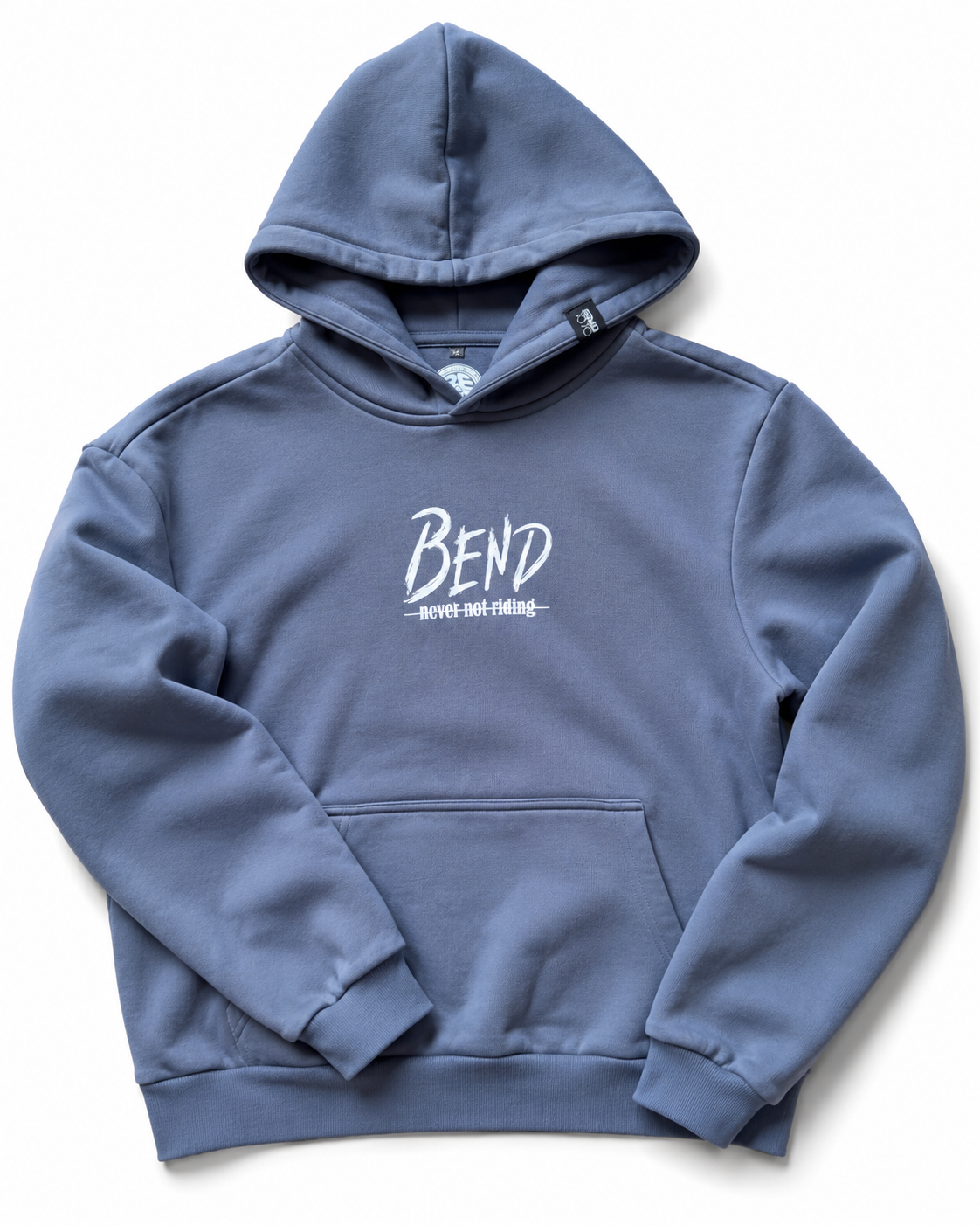 Never Not Riding Hoodie Washed Blue