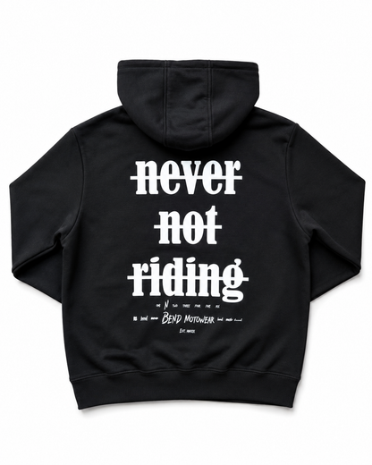 Never Not Riding Women Hoodie Black