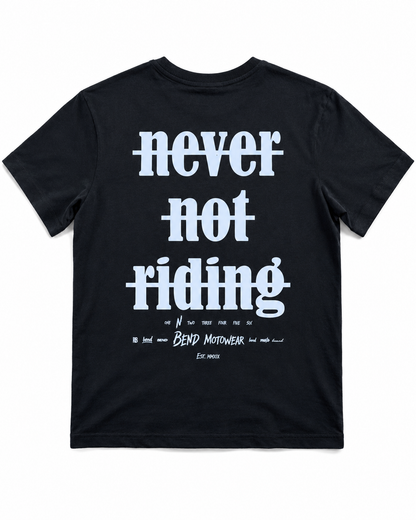 Never Not Riding Women Shirt Black