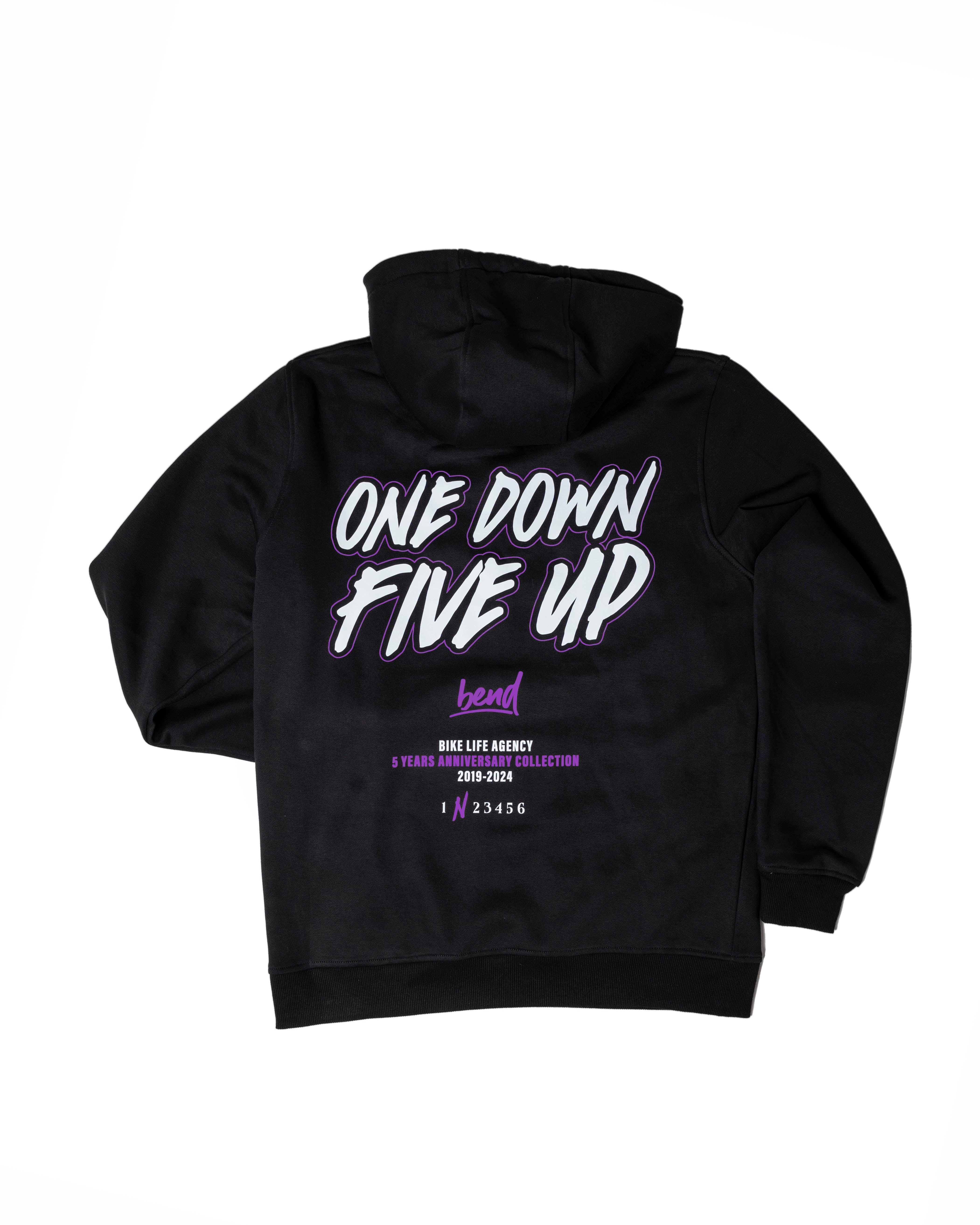 Black hoodie with purple writing online